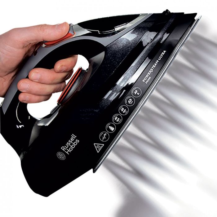 Утюг Russell Hobbs Power Steam Ultra, 3100Вт, 350мл, паровой удар -210гр, постоянный пар - 45гр, керам. подошва, серый
