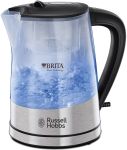 Электрочайник Russell Hobbs Purity 1л, стекло, с фильтром Brita, серебристо-черный