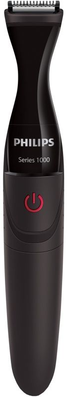 Тример Philips Multigroom series 1000, для бороди і вусів, 1хАА, насадок-4, сталь, чорний