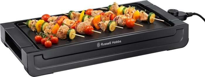 Гриль Russell Hobbs барбекю Fiesta 1500Вт, темп. режимов-5, съёмные пластины, пластик, черный
