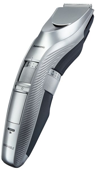 Тример Panasonic, для бороди, вусів і голови, мережа+акум., насадок-2, кейс, сталь, сріблястий
