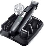 Набір для стрижки Remington Groom Kit, для бороди, вусів, голови і носа, акум., насадок-10, титан.напил., чорний