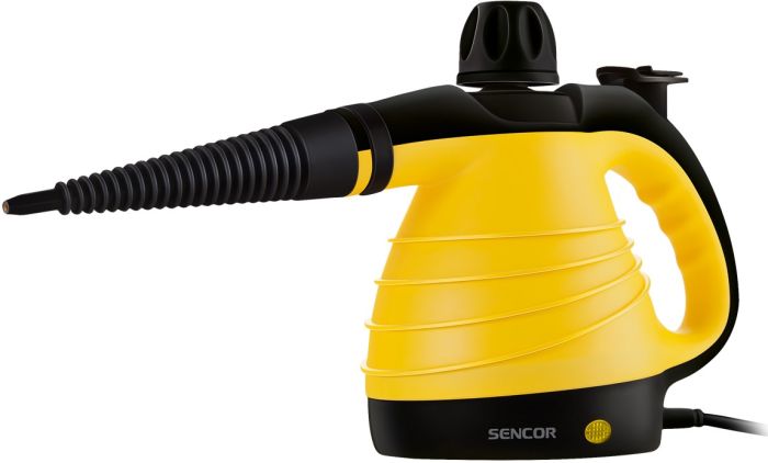 Пароочиститель Sencor, 1000Вт, 350мл, 3Бар, желтый