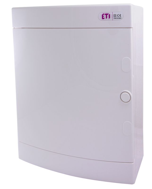 Щит пластиковый ETI ECT 24PO (наружный 2х12мод, дверь белая, IP40)