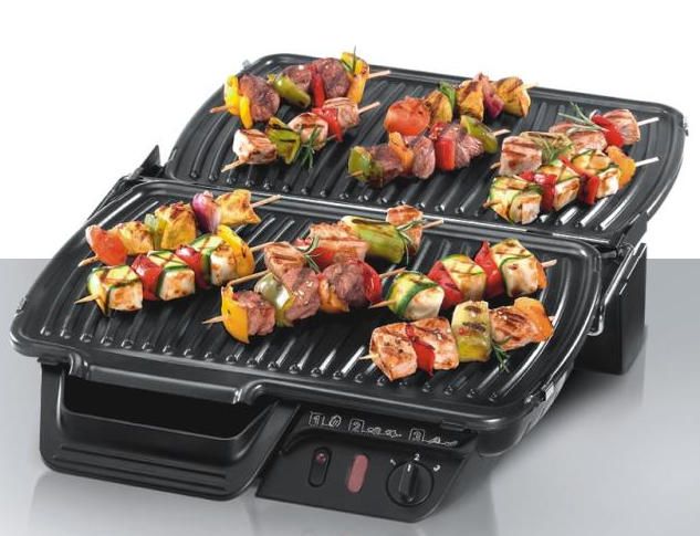 Гриль Tefal прижимной Ultracompact 2000Вт, темп. режимов-3, съёмные пластины, раскрытие на 180°, металл