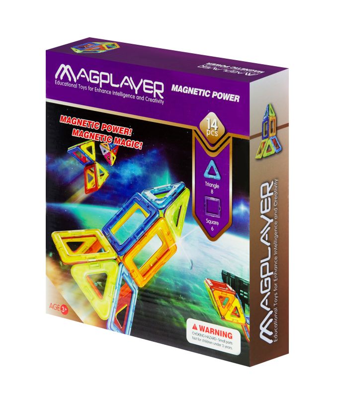 Конструктор Magplayer магнитный набор 14эл