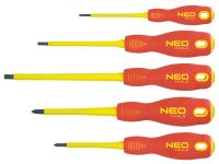 Викрутки Neo Tools набір 5шт, діелектрична, SL,PH, сталь CrMo