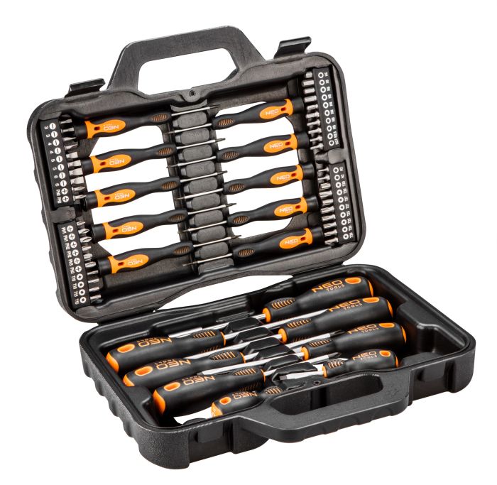 Викрутки Neo Tools набір 58шт, 40 біт, SL,PH,Torx,H, сталь S2, кейс