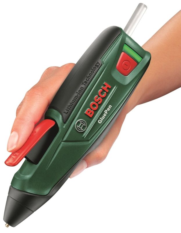 Пістолет клейовий акумуляторний Bosch GluePen 3.6В 1.5А·год стрижні 7мм подача 2г/хв 170° 0.14кг