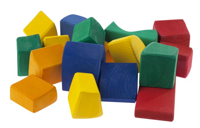 Конструктор nic  дерев'яний Кольоровий великий 17ел
