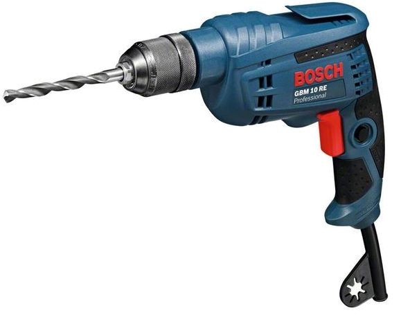 Дрель Bosch GBM 10 RE, 600Вт, ШЗП 1-10мм, 2600об•мин, 1.7кг