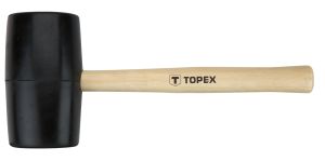 Киянка резиновая TOPEX, 900г, 72мм, рукоятка деревянная