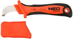 Ніж монтерський Neo Tools, діелектричний, для робіт під напругою 1000В, вигнуте лезо 50мм, 190мм