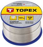 Припій олов'яний TOPEX Sn60Pb40 флюс SW21 дріт 1.5мм 100гр