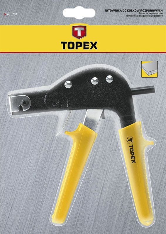 Заклепочник TOPEX, для дюбелей 3-6мм для гипсокартона