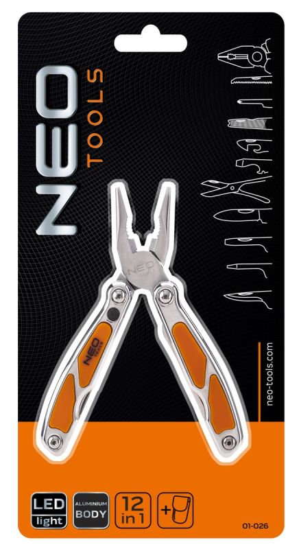 Мультитул Neo Tools, 12 элементов, с LED