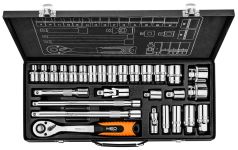 Набір інструментів Neo Tools, набір торцевих головок 1/2", 3/8", 28шт