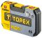 Набір інструментів TOPEX, набір торцевих головок 1/4", 46шт, CrV