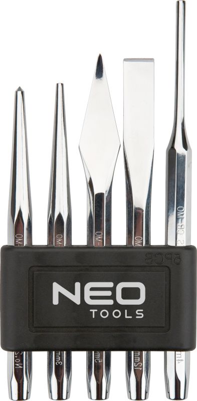 Пробійник і керн Neo Tools, (зубил і доліт), набір 5шт