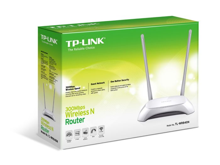 Маршрутизатор TP-LINK  N300, 4xFE LAN, 1xFE WAN TP-Link TL-WR840N