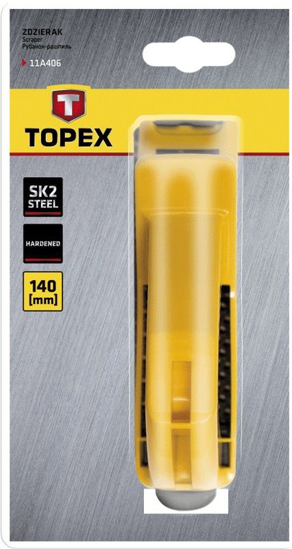 Рубанок ручной TOPEX, обдирочный, пластмасса, 140мм