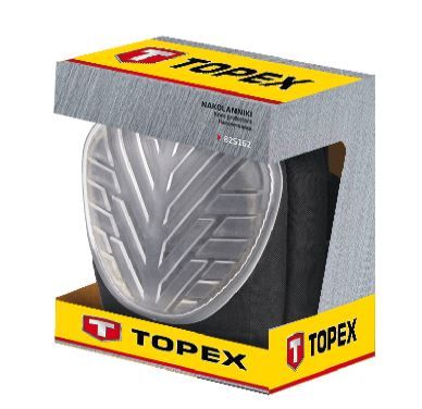 Наколенники защитные TOPEX, мягкая резина, пластмассовая накладка, гелевые вставки, регулируемое крепление, черный