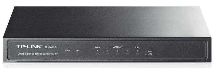 Мультисервісний Маршрутизатор TP-LINK  1xFE LAN, 3xFE LAN/WAN, 1xFE WAN TP-Link TL-R470T+
