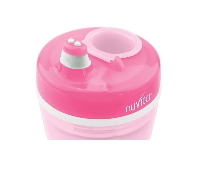 Поильник Nuvita 12м+ 200мл с твердым носиком Розовый