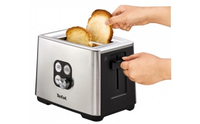 Тостер Tefal Cube 900Вт, метал/пластик, чорний