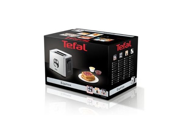 Тостер Tefal Cube 900Вт, метал/пластик, чорний
