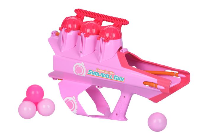 Игрушечное оружие Same Toy 2в1 Бластер  мячик/снег 45см, розовый