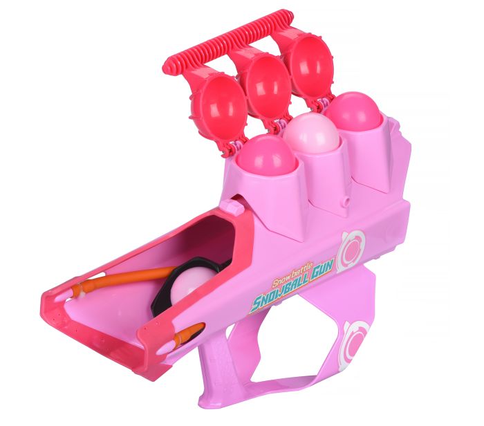 Игрушечное оружие Same Toy 2в1 Бластер  мячик/снег 45см, розовый