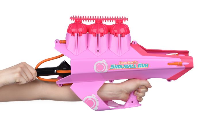 Игрушечное оружие Same Toy 2в1 Бластер  мячик/снег 45см, розовый