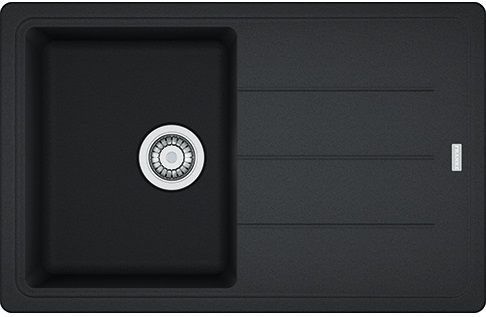 Мийка кухонна Franke Basis, фраграніт, прямокутник, з крилом, 780х500х200мм, чаша - 1, накладна, BFG 611-78, онікс