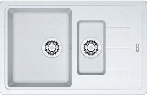 Мойка кухонная Franke Basis, фрагранит, прямоуг., с крылом, 780х500х200мм, чаша- 1.5, накладная, BFG 651-78, белый
