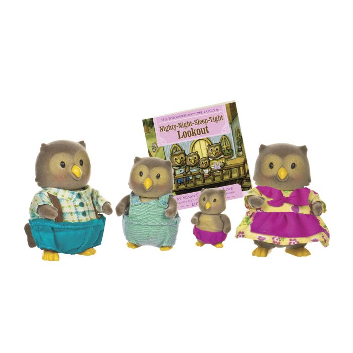 Набор фигурок Li'l Woodzeez Семья Сов 4ед, книжка EN