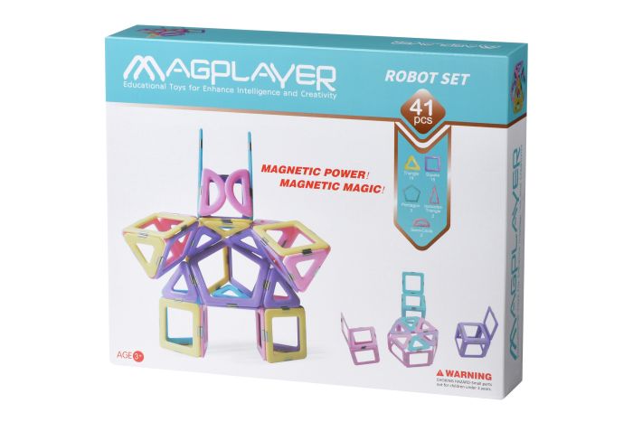 Конструктор Magplayer магнитный набор 41эл