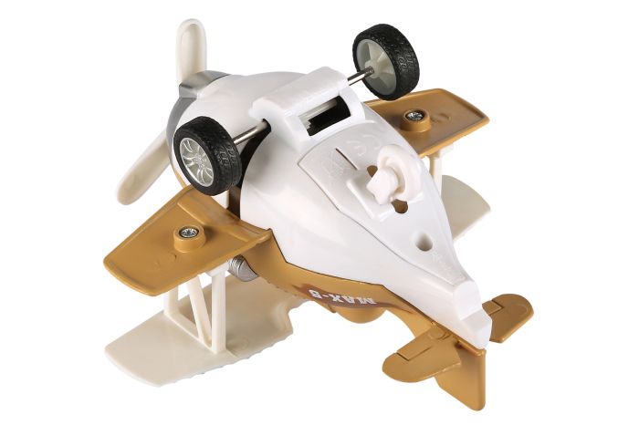 Самолет металический инерционный Same Toy Aircraft коричневый
