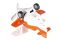 Самолет металический инерционный Same Toy Aircraft свет, музыка, оранжевый