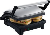 Гриль Russell Hobbs прижимной Cook at Home 1800Вт, темп. режимов-1, раскрытие на 180°, металл, черный
