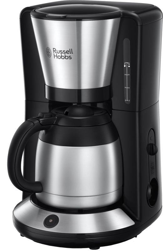Кофеварка Russell Hobbs капельная  Adventure, 1л, молотый, черно-серебристый