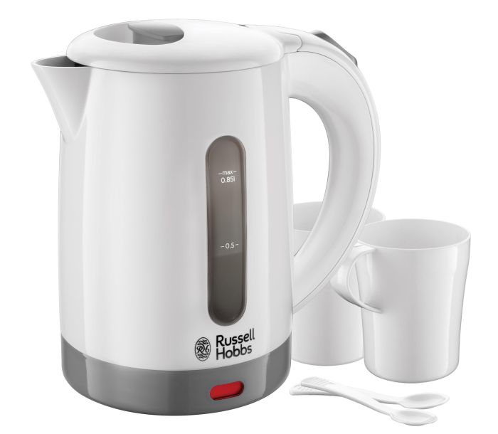 Электрочайник Russell Hobbs Travel 0.85л, пластик, белый