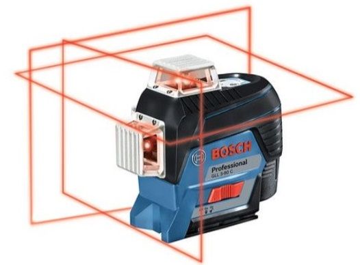 Нівелір лазерний Bosch Professional GLL 3-80C, до 30м з приймачем 120м, ±0.2мм/м, +BM 1+L-Boxx, 0.82кг