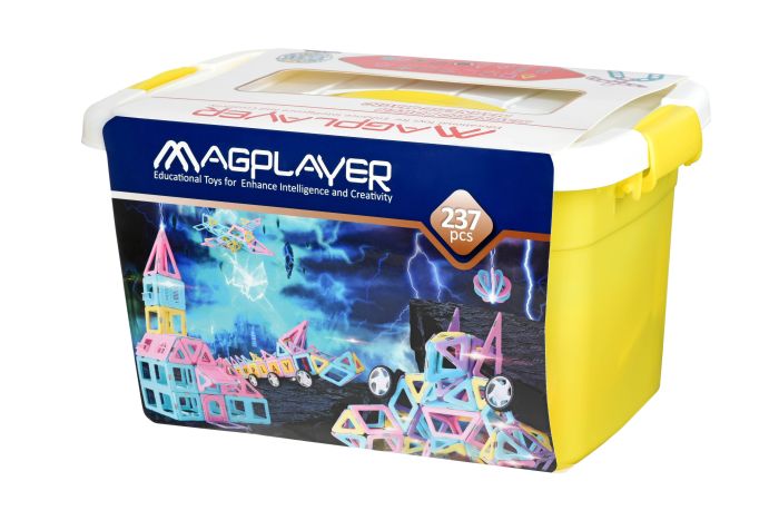Конструктор Magplayer магнитный набор бокс 237эл