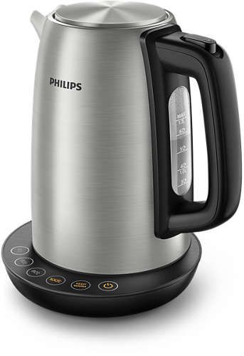 Електрочайник Philips Avance Collection 1.7л, 4 темп.реж, метал