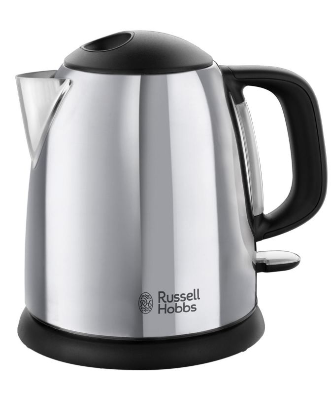 Электрочайник Russell Hobbs Victory 1л, металл, серебристо-черный