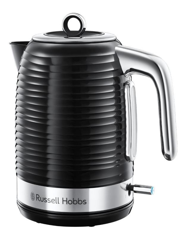 Електрочайник Russell Hobbs Inspire, 1.7л, пластик , чорно-сріблястий