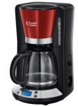 Кофеварка Russell Hobbs капельная Colours Plus 1.25л, молотый, красно-черный