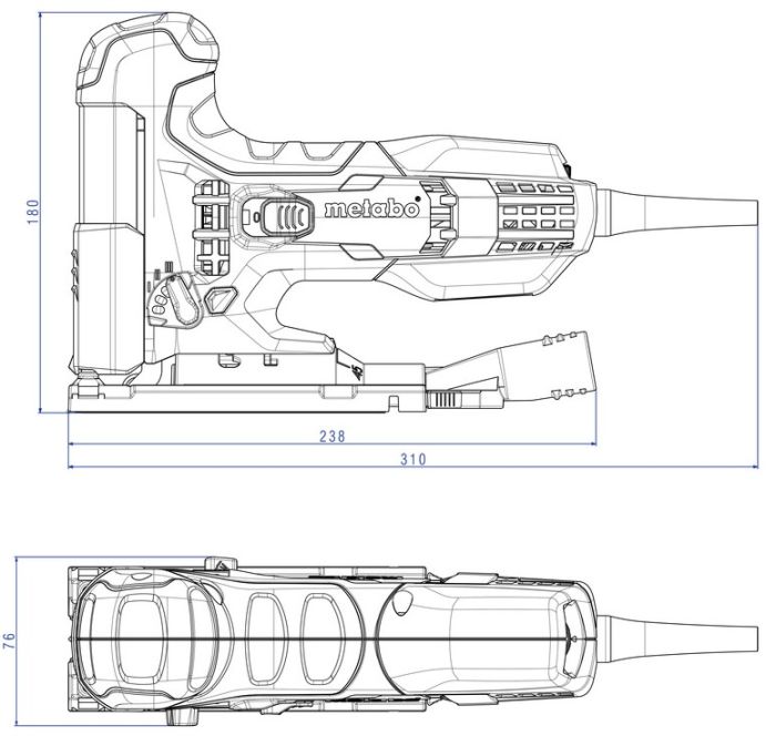 Лобзик Metabo STE 100 Quick, 710Вт, 1000-3100об/мин, 2кг.