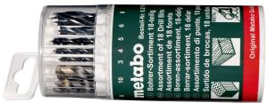 Набір свердел по металу, дереву, каменю Metabo, 18шт